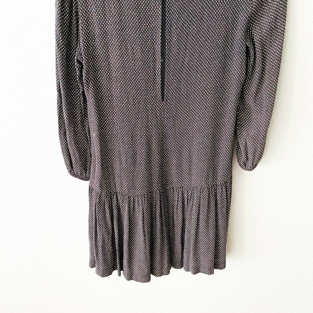 Meadow Rue Anthropologie Brown Polka Dot Ruffled - Picture 5 of 7